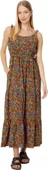 Платье Toad&Co Sunkissed Tiered Sleeveless Dress, цвет Black Micro Floral Print