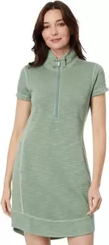 Платье Tobago Bay с короткими рукавами и молнией 1/2 Tommy Bahama, цвет Tropical Fern