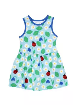 Платье Toby Tiger Trger mit Marienkfer und Blumen Print, синий