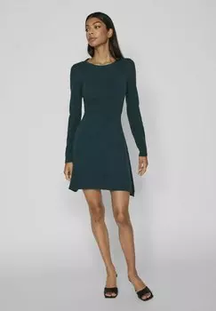 Платье точечное VILA LANGRMELIGES, цвет ponderosa pine