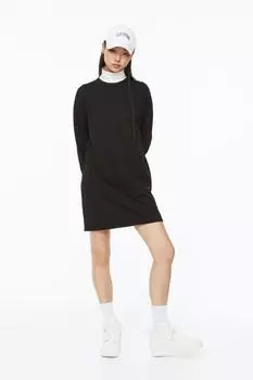 Платье-толстовка H&M, черный