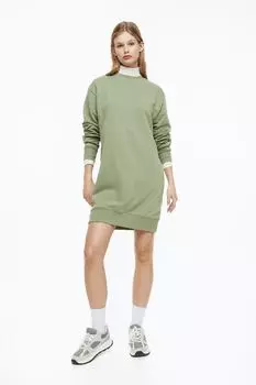 Платье-толстовка H&amp;M, хаки зеленый