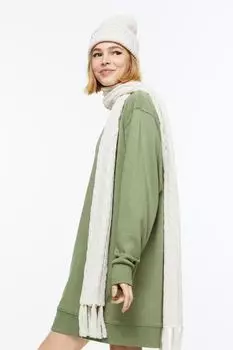 Платье-толстовка H&amp;M, хаки зеленый