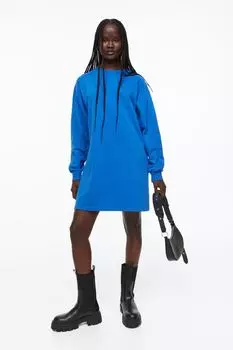 Платье-толстовка H&amp;M, ярко-голубой