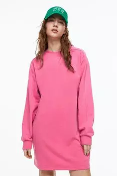 Платье-толстовка H&amp;M, розовый