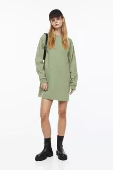 Платье-толстовка H&amp;M, зеленый