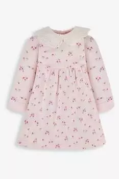 Платье-толстовка JoJo Maman Bb с цветочным принтом и английским воротником Jojo Maman Bb, бежевый