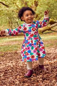 Платье-толстовка JoJo Maman Bb с ярким цветочным принтом Jojo Maman Bb, розовый