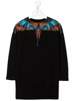 Платье-толстовка Marcelo Burlon County Of Milan Kids Travel Wings, черный