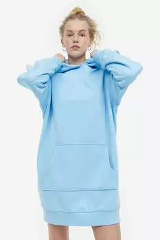 Платье-толстовка с капюшоном H&M, синий