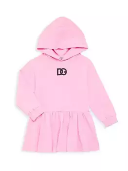 Платье-толстовка с логотипом для маленьких девочек и девочек Dolce&Gabbana, розовый