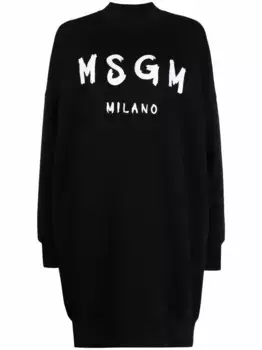 Платье-толстовка с логотипом MSGM, черный