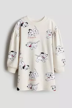 Платье-Толстовка с принтом H&M, белый