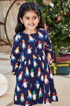 Платье-толстовка с принтом JoJo Maman Bb Gonks Jojo Maman Bb, синий