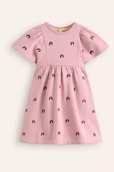 Платье толстовка с вышивкой Boden, розовый