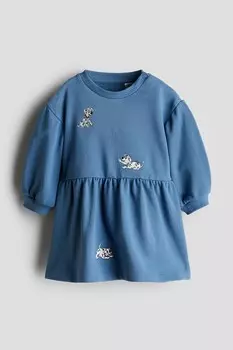 Платье-Толстовка с вышивкой H&M, мультиколор