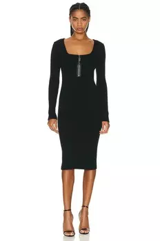 Платье Tom Ford Square Neck Zip, черный
