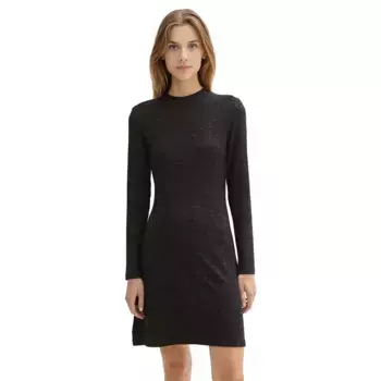 Платье Tom Tailor Cozy Mock Neck long sleeve short, черный