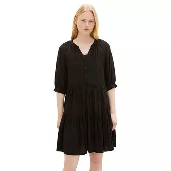 Платье Tom Tailor Dobby Babydoll, черный
