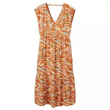 Платье Tom Tailor Feminine Printed, коричневый
