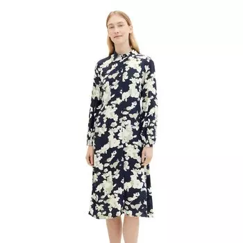 Платье Tom Tailor Printed Midi Shirt, Разноцветный