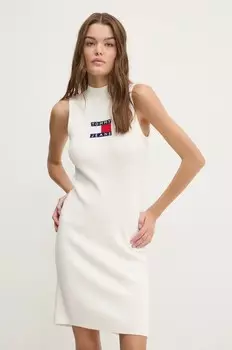 Платье Томми Джинс Tommy Jeans, бежевый