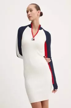 Платье Томми Джинс Tommy Jeans, бежевый