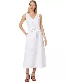 Платье Tommy Bahama Monstera Eyelet Midi, белый