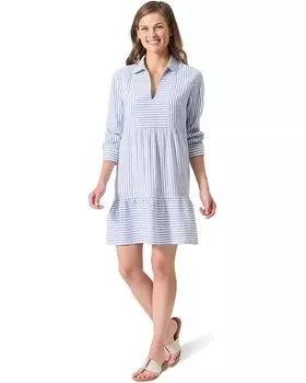 Платье Tommy Bahama Stamped Lucia Stampedripe Collar, цвет Dark Sanibel Blue