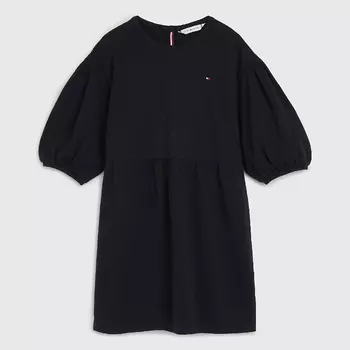 Платье Tommy Hilfiger Kids' Puff Sleeve, черный