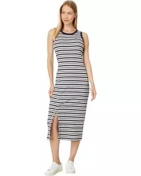 Платье Tommy Hilfiger Sleeveless Stripe Midi Dress, цвет Sky Captain/Khaki