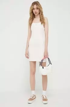 Платье Tommy Jeans, бежевый