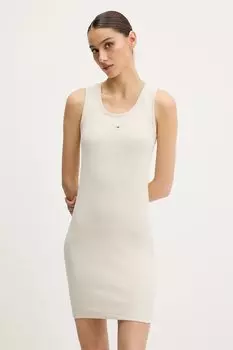 Платье Tommy Jeans, бежевый