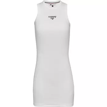 Платье Tommy Jeans Ess Logo 1 Bodycon short, белый