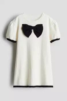 Платье тонкой вязки H&M, белый