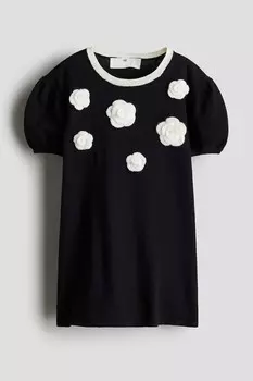 Платье тонкой вязки H&M, черный