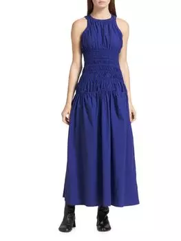 Платье-топ из хлопкового поплина Proenza Schouler White Label, цвет Ultramarine