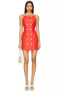 Платье-топ с двубортной застежкой Matthew Bruch, red linen