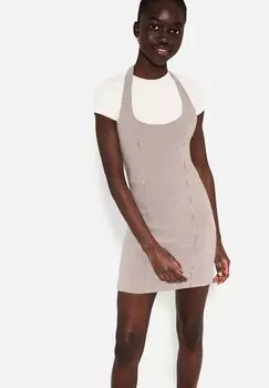 Платье-трансформер HALTER MINI Bershka, темно-коричневый