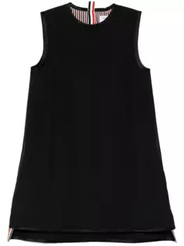 Платье-трапеция А-силуэта THOM BROWNE, черный