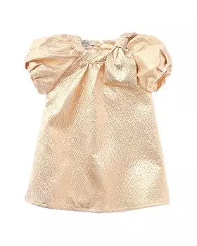 Платье-трапеция Badgley Mischka Bonded с металлической текстурой, золотой