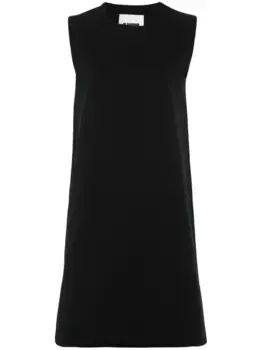 Платье-трапеция без рукавов JIL SANDER, черный