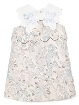 Платье-трапеция с фестонами Hucklebones London, нейтральный