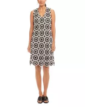 Платье-трапеция с кружевной вязкой Karen Kane, мультиколор