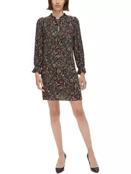 Платье-трапеция с оборками для женщин Petites Jessica Howard, цвет black multi