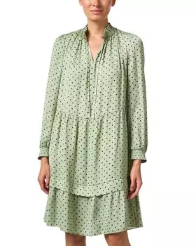 Платье-трапеция с принтом Marc Cain, зеленый