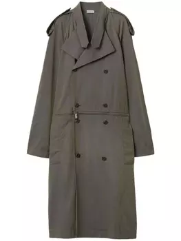 Платье-тренч из смесового льна Burberry, серый