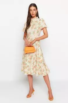Платье Trendyol миди, экру