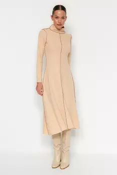 Платье Trendyol миди, кэмел