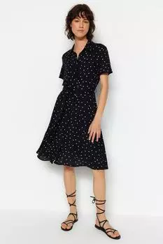 Платье Trendyol с принтом, черный